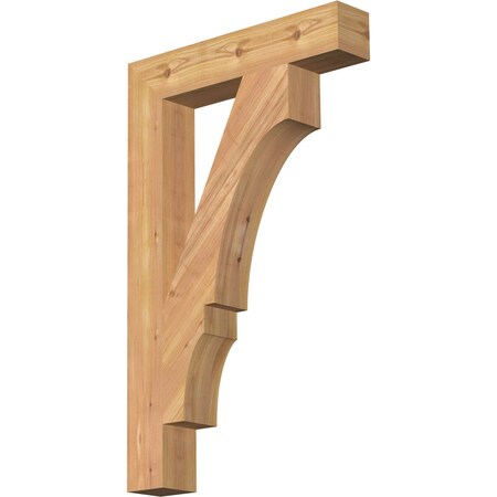Ekena Millwork Balboa Block Smooth Bracket, Western Red Cedar, 3 1/2"W x 20"D x 32"H BKT04X20X32BOA05SWR